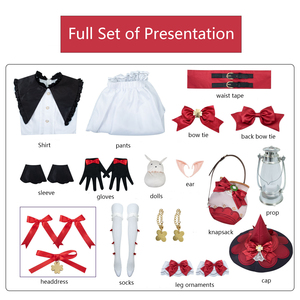 Anime juego <span class=keywords><strong>Genshin</strong></span> impacto bruja personaje Cosplay disfraz peluca conjunto vestido Halloween fiesta traje - Product Image 5