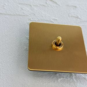 Interruptor de palanca doble de pared Brush Gold, universal 86, de acero inoxidable, europeo, multifunción, 146, 13A, tipo C, 250V, 2 vías - Product Image 3