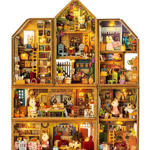 Zhiqu House DIY Cottage Serie QH Blocchi di Costruzione in Legno Fatti a Mano, Modellino <span class=keywords><strong>Giocattolo</strong></span> Miniatura da Assemblare, Combinabile Singolarmente 0-24 14+ - Product Image 1