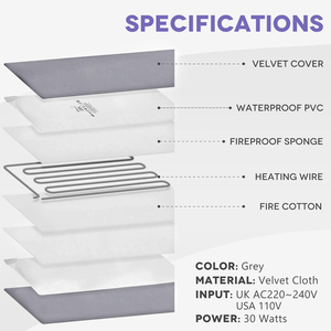 Yıkanabilir Yumuşak Isıtmalı Köpek Yatağı Çiğnemeye Dayanıklı Çelik Kordonlu Evcil Hayvan Isıtma Pedi - Product Image 5