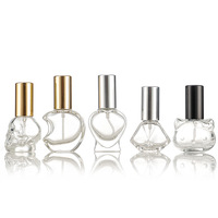 Nouveau design – Flacons de parfum vides en verre de 10 ml en forme de chat avec bouchon doré sérigraphié et pulvérisateur à pompe pour diffuseur de parfum et brume.