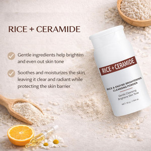 Limpiador Facial Suave Iluminador con Enzimas de Arroz Transfronterizo 50g con Ceramida, Empaque Neutro - Product Image 2