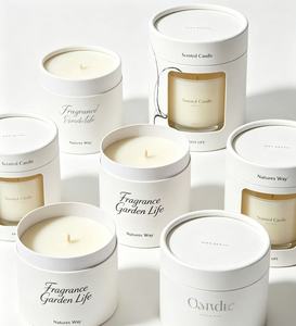 Boîte cadeau cylindrique en carton, tube en papier, impression personnalisée, design sur mesure pour emballage de bougies parfumées et de parfums - Product Image 6