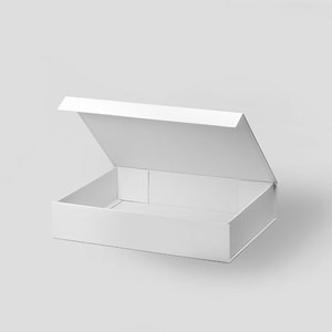 A4 Ondiepe Corporate Gift Verpakking Wit Magnetische Geschenkdoos Met Lint - Product Image 3
