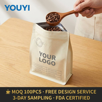 YOUYI Sachets à soufflet latéral 250g 500g 1kg pour café, sacs d'emballage de qualité alimentaire, résistants à l'humidité, avec valve