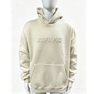 Hoodie unisexe coupe courte 350 g/m² avec impression 3D en relief, coupe oversize, haute qualité, personnalisable, pour homme - Product Image 3