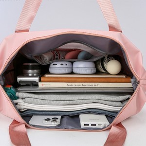 Bolsa de Viaje Extensible de Doble Capa, con Separación para Artículos Secos y Húmedos, Ligera, de Poliéster, Gran Capacidad, Transpirable, 1 Capa - Product Image 4