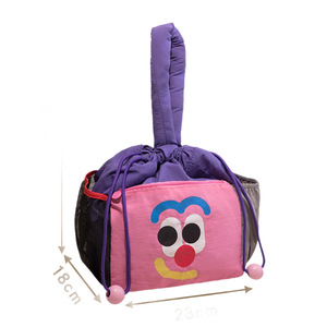 Cute Drawstring Cosmetic Bag Large Capacity Portable For Daily Use Yellow Gray Purple - Product Image 5