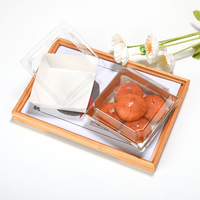 Boîte à sandwich en carton à emporter d'emballage de salade de fast-food jetable Kraft avec couvercle transparent