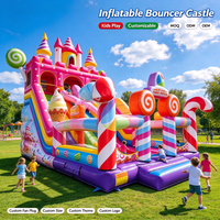 Château gonflable pour enfants avec toboggan, trampoline commercial, location pour fête d'anniversaire en plein air, vente
