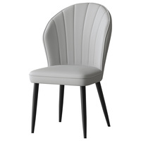 Chaises de salle à manger à plis coquille, avec passepoil contrastant et assise couleur beurre, pour hall d'hôtel, restaurant, conciergerie, café et centre de bien-être