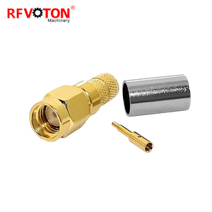 Nhà máy cung cấp mạ vàng 50 ohm SMA nam cắm uốn cho lmr240 LMR-240 H-155 RG59 4d-fb <span class=keywords><strong>RF</strong></span> Coax đồng trục kết nối trong kho - Product Image 4