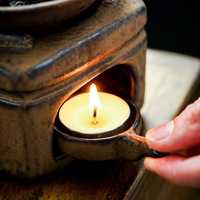 Pemanas Lilin Aromaterapi Keramik Rustic Ramah Lingkungan Tahan Lama, Kompor Dupa Jepang Cina, Pewangi Rumah Aromatik