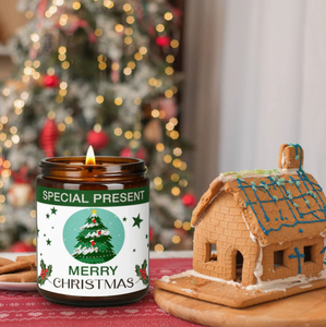 Ensemble de bougies parfumées de Noël personnalisées en usine, bougies en cire de soja dans un bocal, ensemble cadeau de parfum <span class=keywords><strong>d</strong></span>'ambiance pour la <span class=keywords><strong>d</strong></span>écoration des fêtes de Noël - Product Image 3