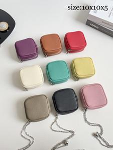 Gran oferta, de cuero bolso cruzado Mini genuino, bolso de almacenamiento pequeño a la moda para mujer, monedero con lápiz labial, monedero - Product Image 6