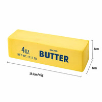 Slow Rebound PU Foam Stress Relief Realistic Yellow Butter Squishy Toy,for Sensory Play
