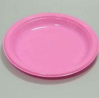 Plats ronds en plastique colorés de grande taille, assiettes de fête jetables, vente en gros d'usine