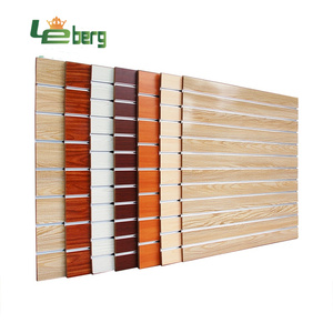 E1 đồ nội thất cấp chuyên nghiệp rãnh rãnh Bảng trang trí với dịch vụ hoàn hảo slatwall 18mm rãnh rãnh <span class=keywords><strong>MDF</strong></span> 15mm - Product Image 1