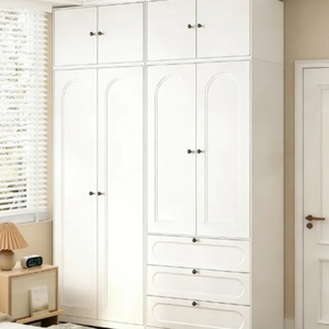 Muebles de Vestidor Directo de Fábrica, Armario Italiano Minimalista Hecho a Medida, Sistema de Almacenamiento Inteligente de Madera Contrachapada - Product Image 2