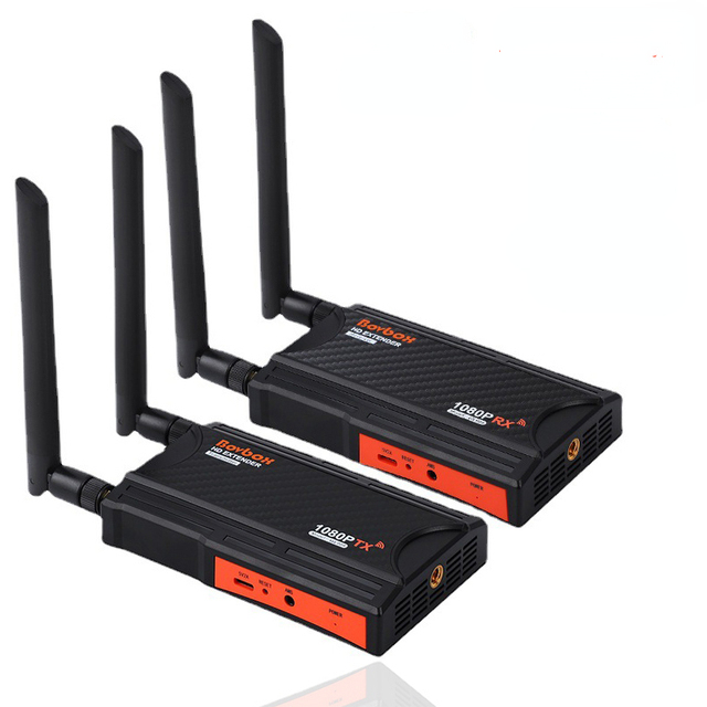 5.8Ghz 200M Wireless Wifi HDMI Extender Video Transmitter and Receiver 1 to 4 1080P Screen Share Switch for PS4 Camera PC to TV