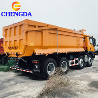 Camion benne d'occasion à prix abordable, remis à neuf et efficace, Shacman X5000 8x4, camion benne poids lourd pour l'exploitation minière