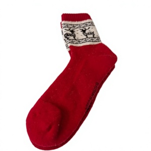 Wholesale Christmas Nordic Reindeer Fair Isle Pattern Crew Socks for Men Thick Wool Viscose Knitted Winter Warm Socks - Product Image 2