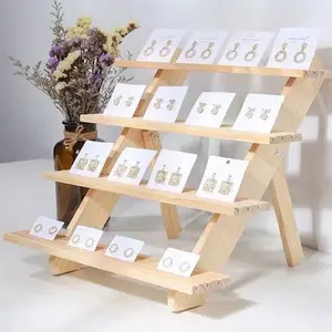 Wholesale 3 Layers Wooden Detachable Jewelry Display Tool Jewelry Display Rack