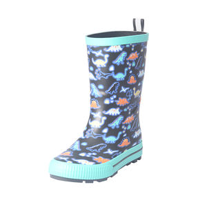 Bottes <span class=keywords><strong>de</strong></span> <span class=keywords><strong>pluie</strong></span> imperméables mignonnes pour enfants, faible MOQ, bottes en caoutchouc EVA antidérapantes à imprimé dinosaure <span class=keywords><strong>de</strong></span> dessin animé pour tout-petits, pour garçons - Product Image 4