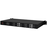 Décodeur IP vers SDI 4 canaux 1U en rack, H.265/H.264 1080p60, streaming réseau SRT RTMP RTSP HLS, affichage quadruple 4P PTZ