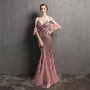 Alibaba vente en gros robes de soirée élégantes pour femmes robes de soirée au sol robes de soirée pour femmes voilées - Product Image 6