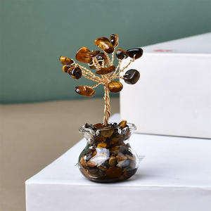 Commercio all'ingrosso fatto a mano ametista di cristallo ghiaia albero con Base di vetro filo di rame guarire pietre decorazione per ufficio altri oggetti di cristallo - Product Image 5