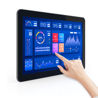 Moniteur industriel ZHICHUN HD 1080P, écran tactile 27 pouces, cadre ouvert, moniteur embarqué pour machine industrielle, compatible avec les gants médicaux