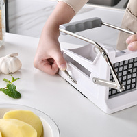 Acier inoxydable Français Frites Diviseur Concombre Trancheuse Main Pomme De Terre Cutter Cuisine Outil Durable En Métal Couleur Boîte Emballage Personnalisé
