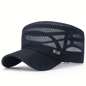 Wholesale <b>Summer</b> New Full Net <b>Flat</b> Top Sun Hat Outdoor Men Dress Mesh Camp Hat Sports <b>Cap</b> for Men - Product Image 3