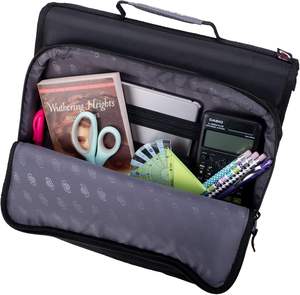 Sac à ordinateur de voyage réglable Case-it, gris, en polyester, pour homme, sacoche pour affaires, fermeture éclair, pochette zippée - Product Image 4