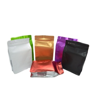 Ziplock Aluminum Ziplock Bag Resealable Flat Bottom Aluminum Foil Matte Food Packaging Ziplock Plastic Bags 1kg