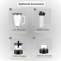 Blender de table portable électrique LANCO NK-B131 à 5 vitesses avec bol de mélange de 1,6 L