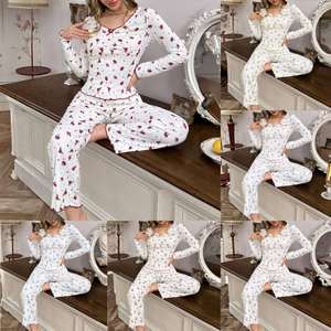 European American Style Autumn Winter Loungewear <b>Sexy</b> Casual Fashion Breathable Knitted Long-Sleeved <b>Women</b> - Product Image 2