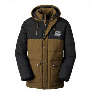 Men's Hooded <b>Parka</b> <b>Jacket</b> Solid Color Standard Polyester <b>Waterproof</b> Casual Outerwear Regular Fit Straight Body Custom LOGO 2026 - Product Image 1