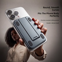 Support de téléphone de bureau en alliage d'aluminium magnétique avec rangement anti-vibration et support pliable portable pour téléphones et tablettes