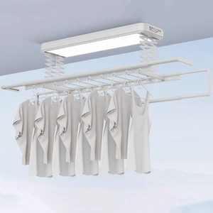 Tendedero inteligente para ropa, para uso doméstico, balcón, iluminación de pantalla completa, elevación automática, ajuste de altura, estante de secado de aire - Product Image 4