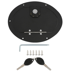 Sportello Carburante con Chiusura a Chiave Verniciato a Polvere Nera Compatibile con HMMWV Qualsiasi Modello e Hummer H1 - Product Image 1
