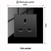Appareil électroménager électrique, prise murale en verre avec interrupteur, compatible Royaume-Uni et Australie, type US, 118 interrupteurs muraux