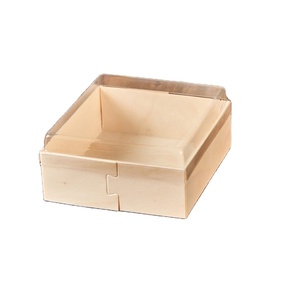 Disposable Wooden Sushi Packaging Box Takeaway Dessert Salad Lunch Box Japanese Bento Lunch Box