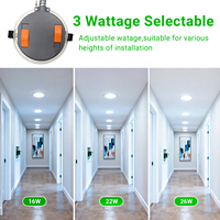 Downlight LED Comercial 5CCT Regulable de 6 Pulgadas 26W 22W 16W IP54, Foco LED Empotrable para Techo