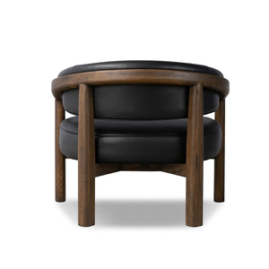 <span class=keywords><strong>Fauteuil</strong></span> inclinable rétro d'hôtel contemporain Salon en bois Sièges en <span class=keywords><strong>cuir</strong></span> noir Chambres à coucher modernes Lounge <span class=keywords><strong>Club</strong></span> Accent Chair - Product Image 6