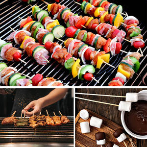 Pinchos para carne, barbacoa, aperitivos de bambú, parrilla al por mayor, herramientas desechables asadas de malvavisco - Product Image 4