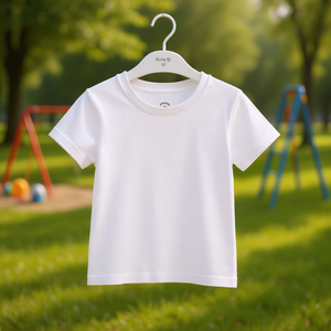 Boys Kids Cotton Elastane Short Sleeve T Shirt Casual Stretch Top Comfortable Daily Wear Wholesale Supplier Manufacturer - Product Image 1