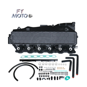 Black ALL CAST INTAKE MANIFOLD untuk Gen <span class=keywords><strong>2</strong></span> B58 Charge air Cooler Intake BMW M340i B58 G20 G29 Supra A90 3.0T 2020+ Penutup Heksagonal - Product Image 1