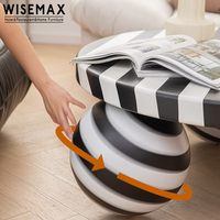 WISEMAX — meubles modernes en bois, bande zèbre, Table basse de salon, Table centrale en bois pour la décoration, style scandinave